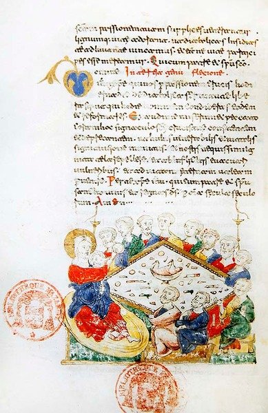 The Last Supper, from the Breviary of Monte Cassino by Italian School
