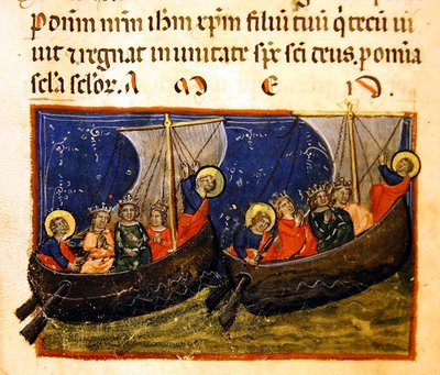 Ms. 406, Miniature from Tractatus Hedificationis et Constructionis Ecclesiae Sancti Johannis Evangeliste, c.1330-40 by Italian School