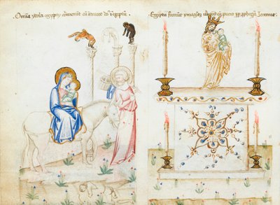 The Flight into Egypt, from Speculum Humanae Salvationis by Italian School