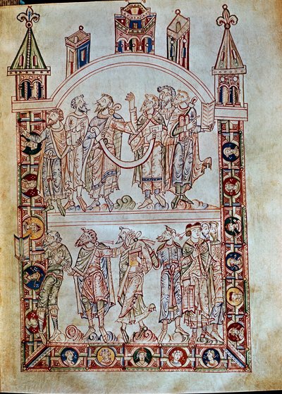 Disciples of St. Augustine, from De Civitate Dei by Italian School