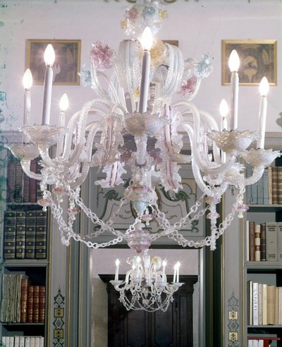 Murano Glass Chandelier from the 18th Century. Palazzo Lechi in Montirone near Brescia by Italian School