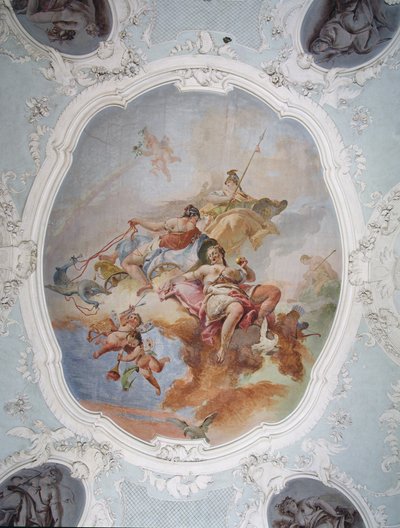 Mythological Scene with Venus, Juno and Minerva by Italian School