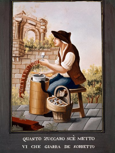 Old Neapolitan Trades: The Seller of Sorbets by Italian School