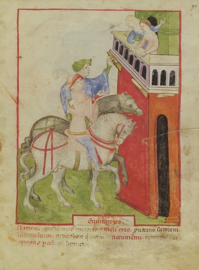 Horse Riding, from Tacuinum Sanitatis by Italian School