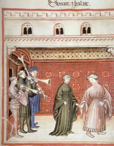 Music and dance, from Tacuinum Sanitatis by Italian School