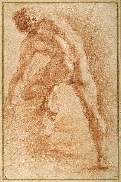 Nude man seen from the rear, late 17th century by Italian School