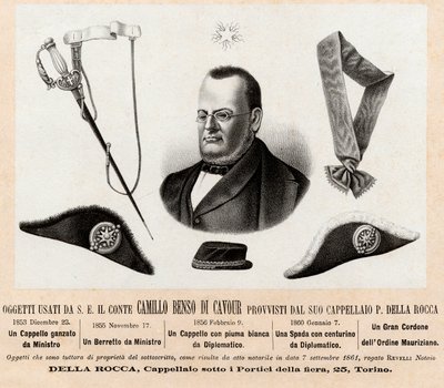 Objects Used by Camillo Benso Conte di Cavour by Italian School