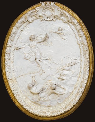 One of a series of four Doccia moulded oval plaques by Italian School