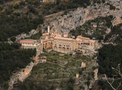 Overview of the Monastery of St. Benedetto (Sacro Speco) by Italian School
