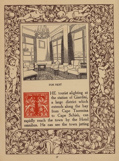 Page from Brochure for San Domenico Palace Hotel, Taormina by Italian School