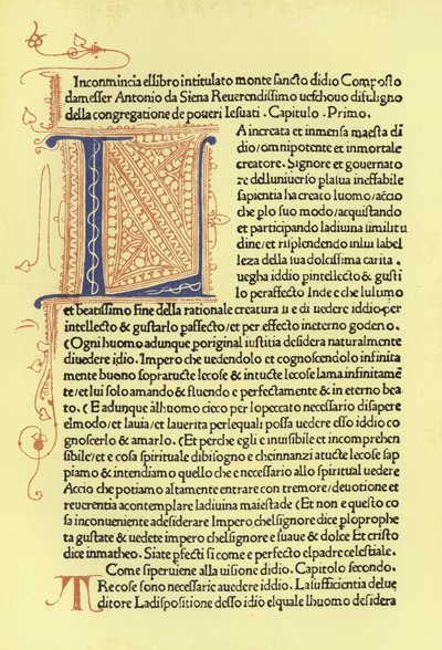 Page from the Monte Santo di Dio by Italian School