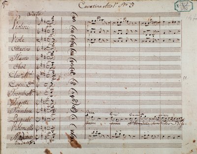 Page of musical score from Act I of the opera 