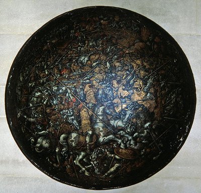 Pageant Shield featuring scenes from Roman history by Italian School