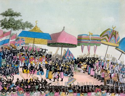 Panoramic view of the Yam Custom, from Costumi dei... by Giulio Ferrario, c.1820s-30s by Italian School