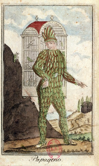 Papageno the bird-catcher, from The Magic Flute by Wolfgang Amadeus Mozart by Italian School