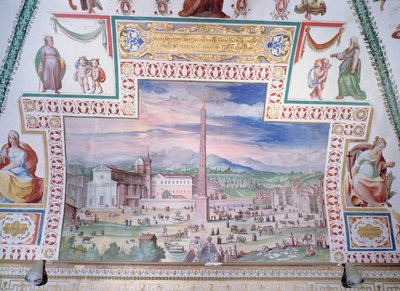 Piazza del Popolo, during the rule of Pope Sixtus V by Italian School
