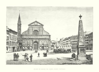 Square and Church of Santa Maria Novella (engraving) by Italian School