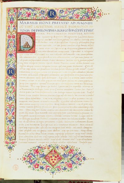The Dialogues of Plato translated by Ficino and dedicated to Lorenzo the Magnificent, circa 1480 by Italian School