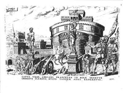Pope Clement VII is Held Besieged by Charles V High in Hadrian