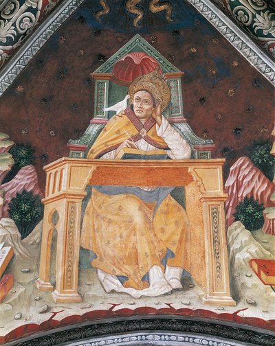 Pope Gregory I, in the Chapel of St. Margaret of Antioch, vault of the Sanctuary of Santa Maria Assunta by Italian School
