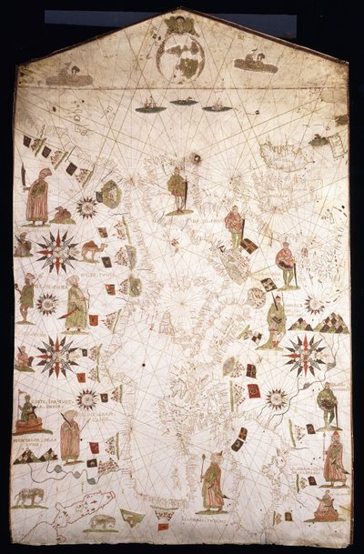Portolan Chart of the Mediterranean and Northern Europe by Italian School