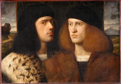 Portrait of two young men by Italian School