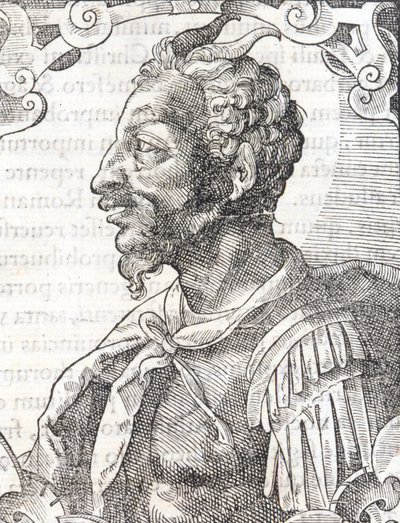 Portrait of Attila from the work of Bernardino Corio Elogia Virorum Illustris by Italian School