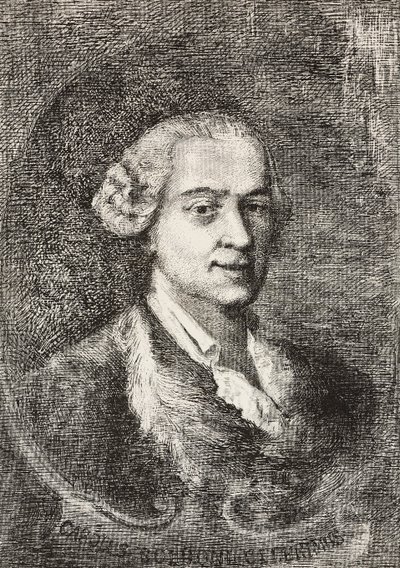 Portrait of Carlo Goldoni (1707-1793), Italian playwright, engraving by Marco Pitteri from painting by Giambattista Piazzetta and drawing by E Ximenes by Italian School