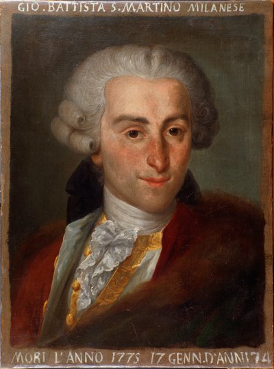 Portrait of Italian composer Giovanni Battista Sammartini by Italian School