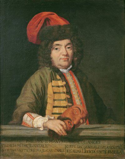 Portrait of Philippe Emmanuel de Coulanges dressed for carnival, 1690 by Italian School