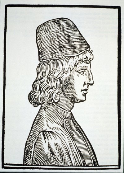 Portrait of Pico della Mirandola, from Delle Celeste Fisionomia by Giovanni Battista della Porta, Padua 1616, illustrated in History of Magic, published late 19th century by Italian School