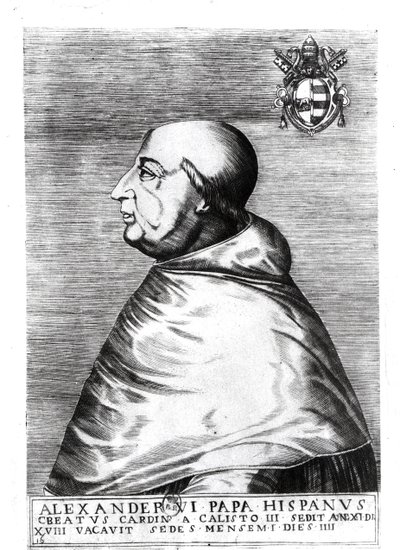 Portrait of Pope Alexander VI (1492-1503) (16th-17th century) by Italian School