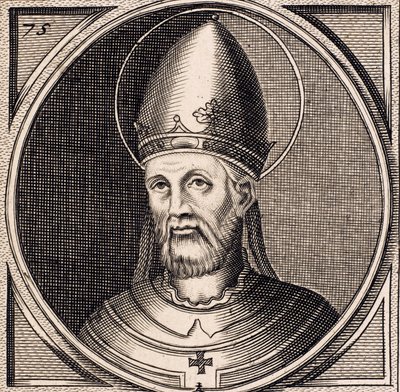 Portrait of Pope Martin I (engraving) by Italian School