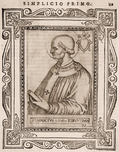 Portrait of Pope Simplicius by Italian School