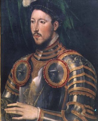 Portrait of a man wearing armour by Italian School
