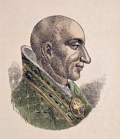 Portrait of Antipope Christopher (903-904) by Italian School