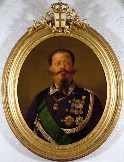 Portrait of the King of Italy Victor Emmanuel II by Italian School