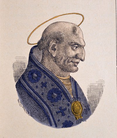 Portrait of Pope Adeodat II (672-676) by Italian School