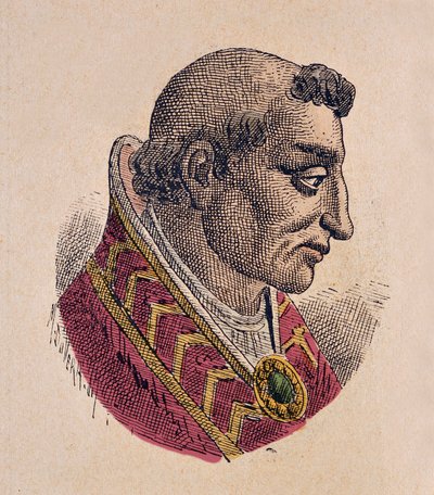 Portrait of Pope Anastasius III (911-913) by Italian School