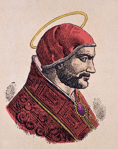 Portrait of Pope Anastasius I (399-401) by Italian School