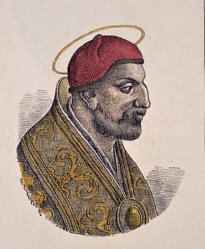 Portrait of Pope Benedict II (684-685) by Italian School
