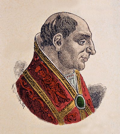 Portrait of Pope Benedict V (964) by Italian School