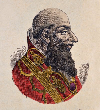 Portrait of Pope Stephen IV (885-891) by Italian School