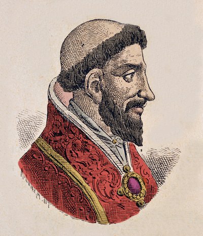 Portrait of Pope Stephen VIII (939-942) by Italian School