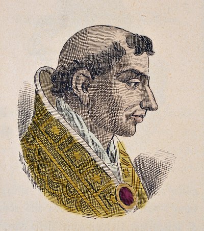 Portrait of Pope Etienne VII (927-931) by Italian School