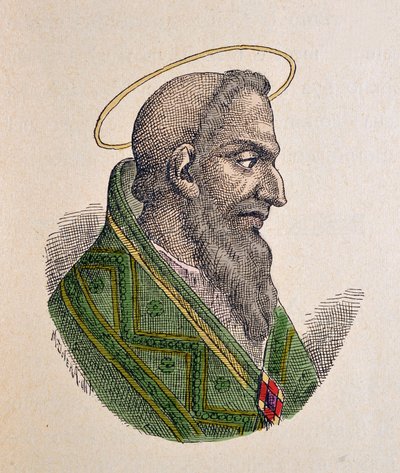 Portrait of Pope Eugene I (654-657) by Italian School