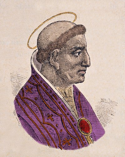 Portrait of Pope Gregoire III (731-741) by Italian School