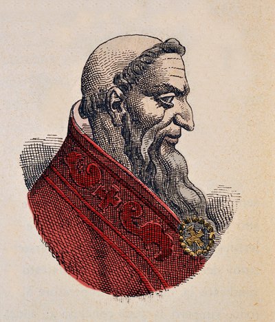 Portrait of Pope Honorius I (625-638) by Italian School