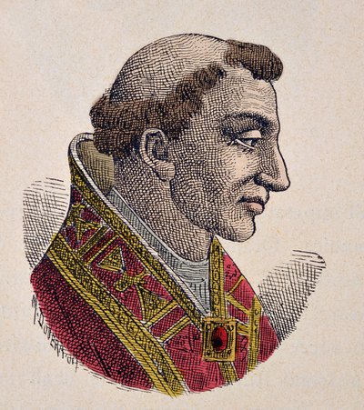Portrait of Pope John VIII (872-882) by Italian School
