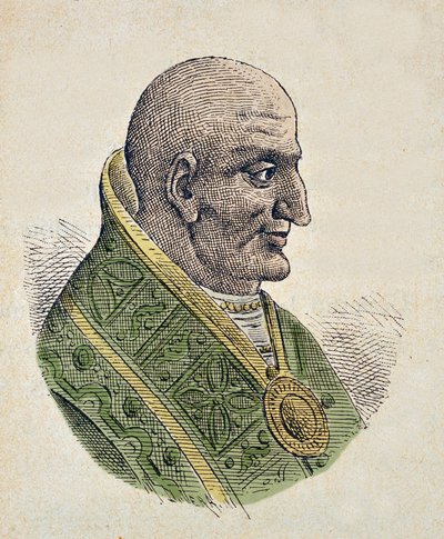 Portrait of Pope John VII (705-707) by Italian School